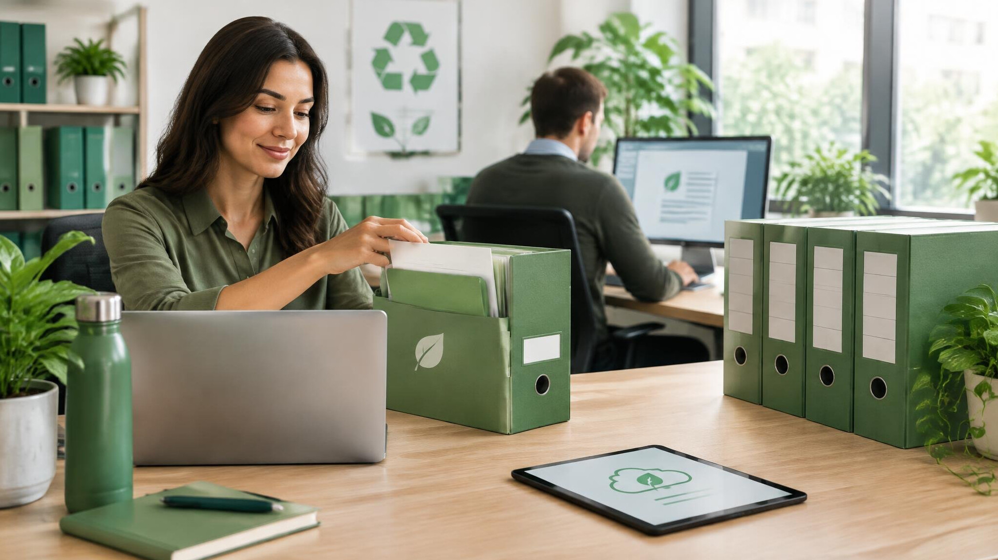 sustainable office workers